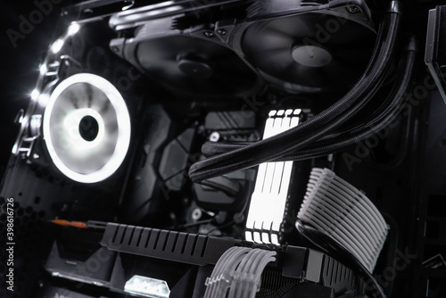 custom pc building white rgb illuminated