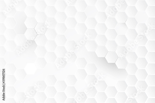 White Background in Concepts Abstract Hexagon Template like Honeycombs. Future and Globalization Blank spcae fields for any design in presentation or create base of design.