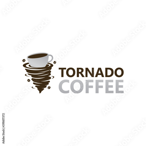 Tornado coffee logo template design