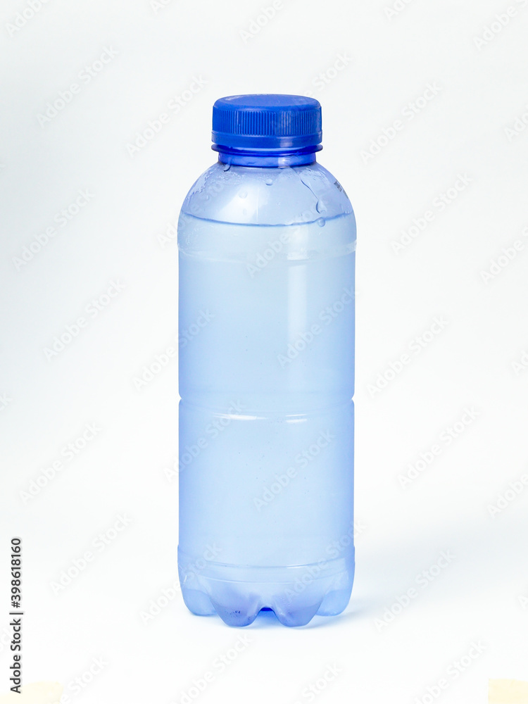 A close-up photo was taken with the concept of a Plastic bottle with pure vitamin water isolated on white background. A close-up photo was taken with the concept of a Plastic bottle with pure vitamin water isolated on white background.