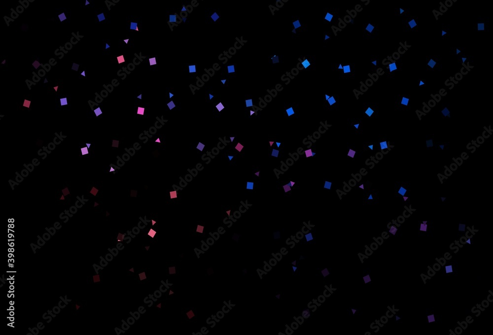 Dark Blue, Red vector pattern in polygonal style with circles.