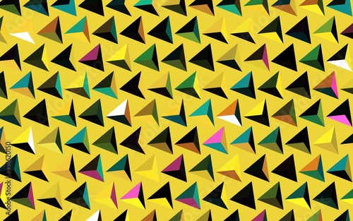 Dark Multicolor vector background with triangles.