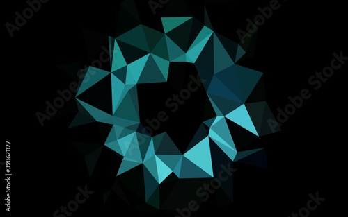 Light BLUE vector polygonal pattern. A vague abstract illustration with gradient. Template for a cell phone background.