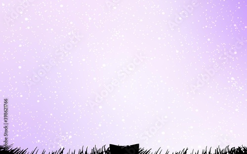 Light Purple vector texture with milky way stars.