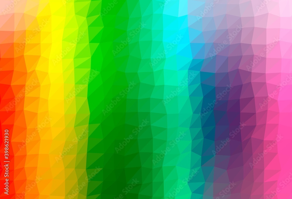 custom made wallpaper toronto digitalLight Multicolor, Rainbow vector low poly layout.