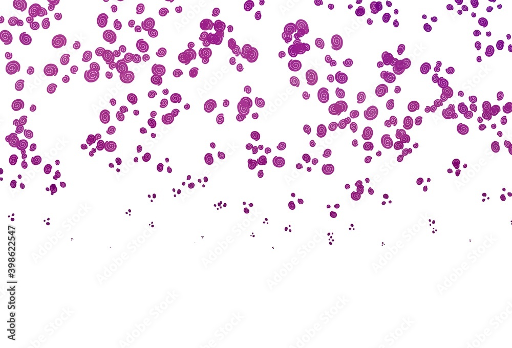 Light Purple vector template with liquid shapes.