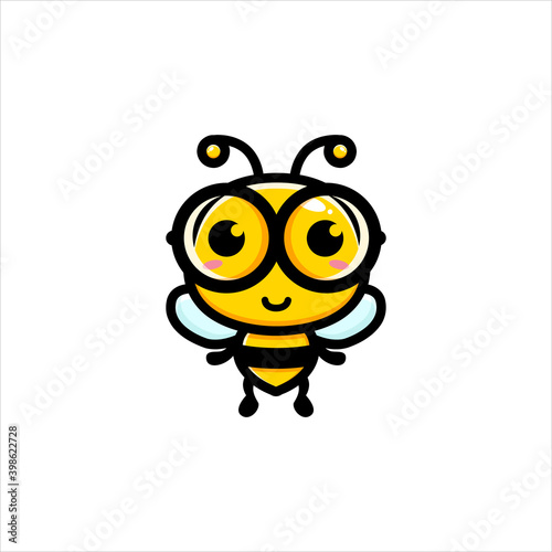 cute honey character wearing glasses
