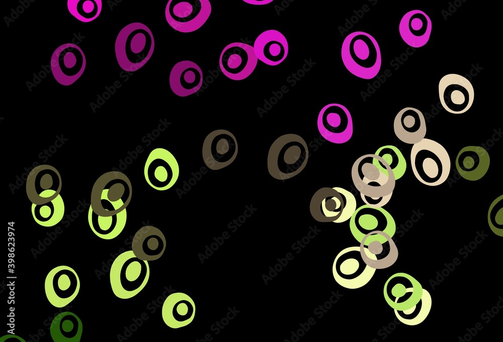 Dark Pink, Green vector cover with spots. Dark Pink, Green vector cover with spots.