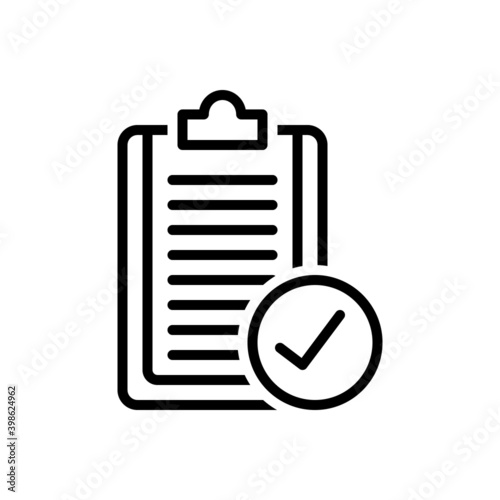 Black line icon for apply photo