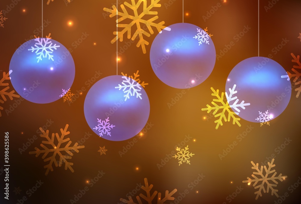Dark Orange vector layout in New Year style. Dark Orange vector layout in New Year style.