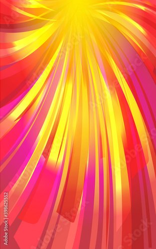 Festive background of bright colorful speed lines. Effect motion lines for comic book and manga. Sunbeams with effect explosion. Template for web and print design. Vector