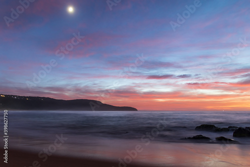 High cloud beautiful dawn at the beach