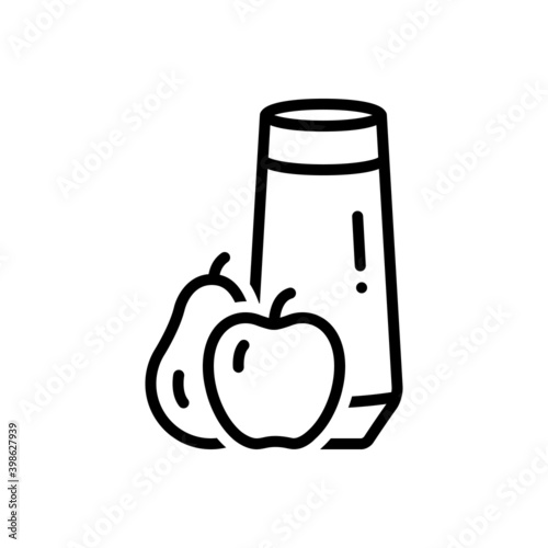 Black line icon for truly