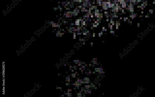 Dark Silver  Gray vector template with crystals  rectangles.