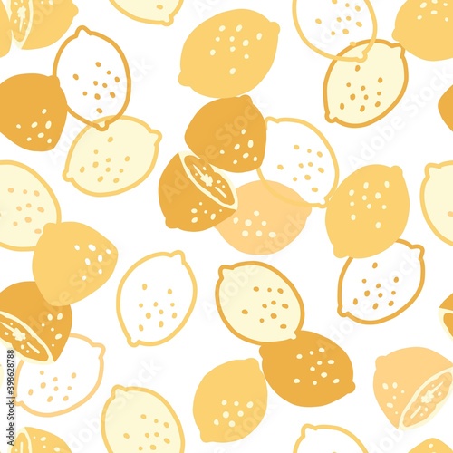Eureka Yellow Lemon Day Abstract Vector Seamless Pattern