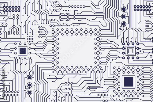 Flat Micro electronics Circuits board background