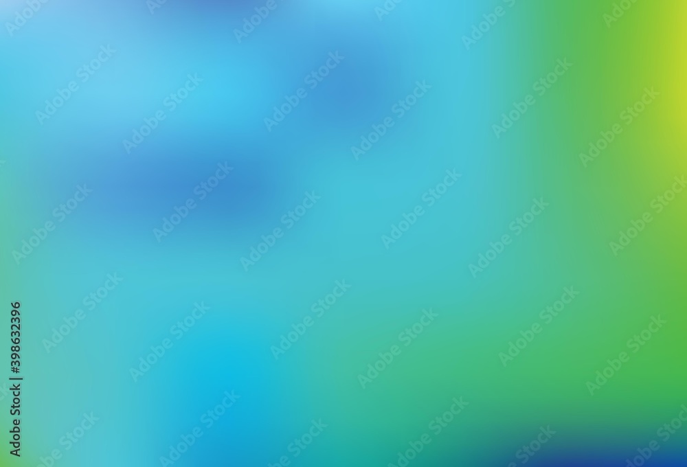 Light Blue, Green vector blurred bright template.