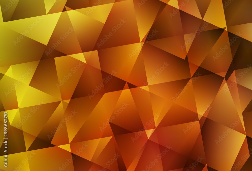 Light Orange vector gradient triangles pattern. Light Orange vector gradient triangles pattern.