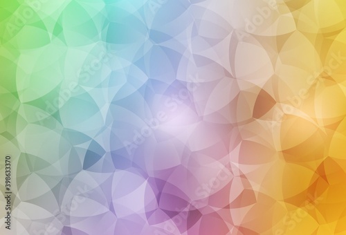 Light Multicolor vector shining triangular backdrop.