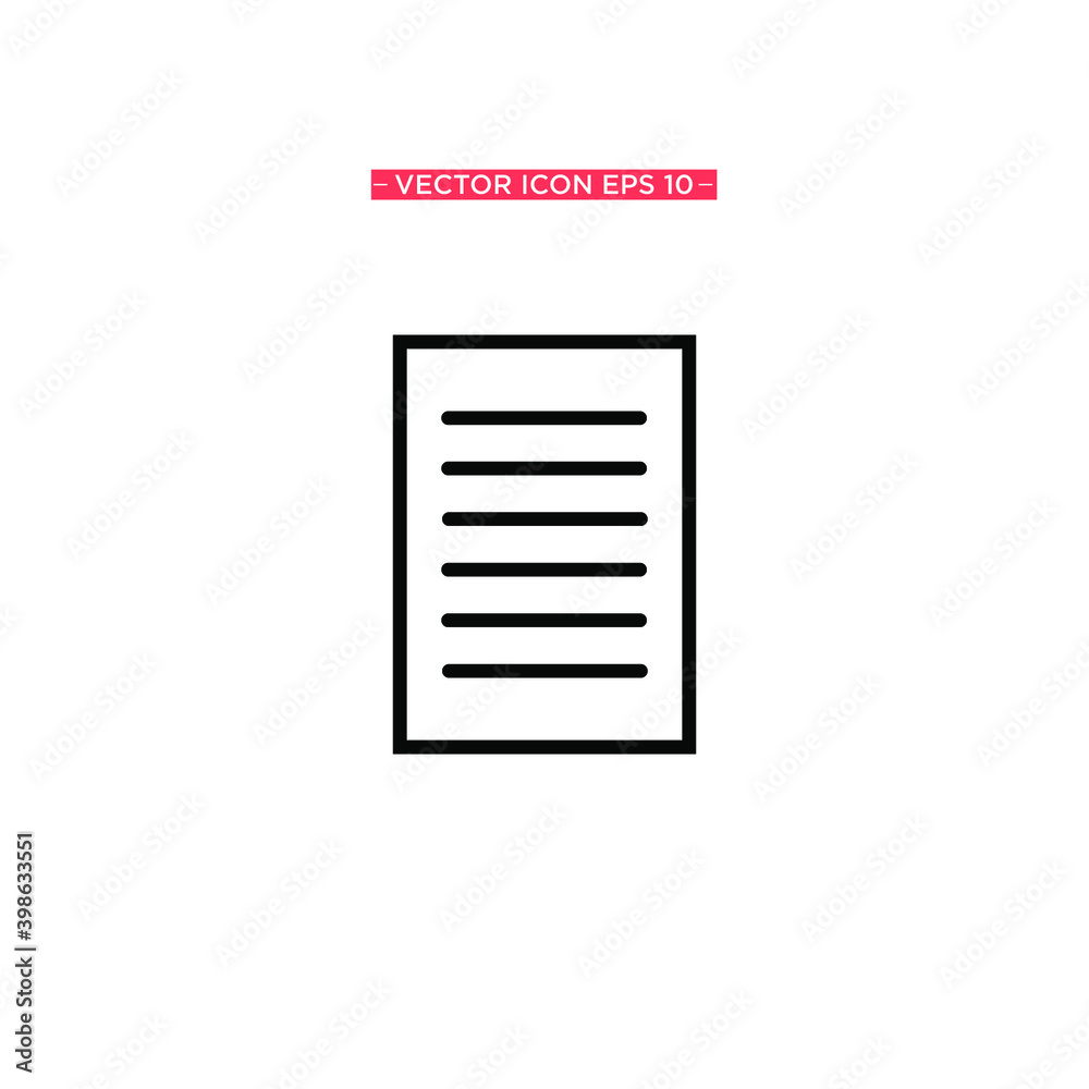 Paper Icon Vector Illustration Paper Icon Vector Illustration