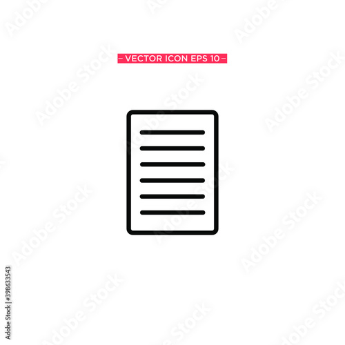 Paper Icon Vector Illustration