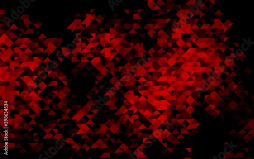 Dark Red vector template with crystals  triangles.