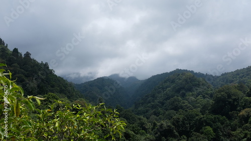 clouds over the mountains