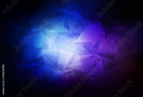 Dark Pink, Blue vector shining triangular layout.