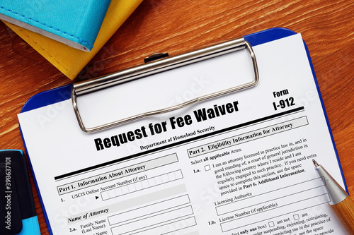 Application Form I-912 Request for Fee Waiver photo