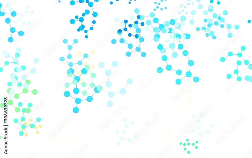 Light Blue, Yellow vector background with forms of artificial intelligence.