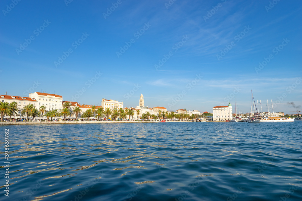 Waterfront view of Split coast. Croatia 