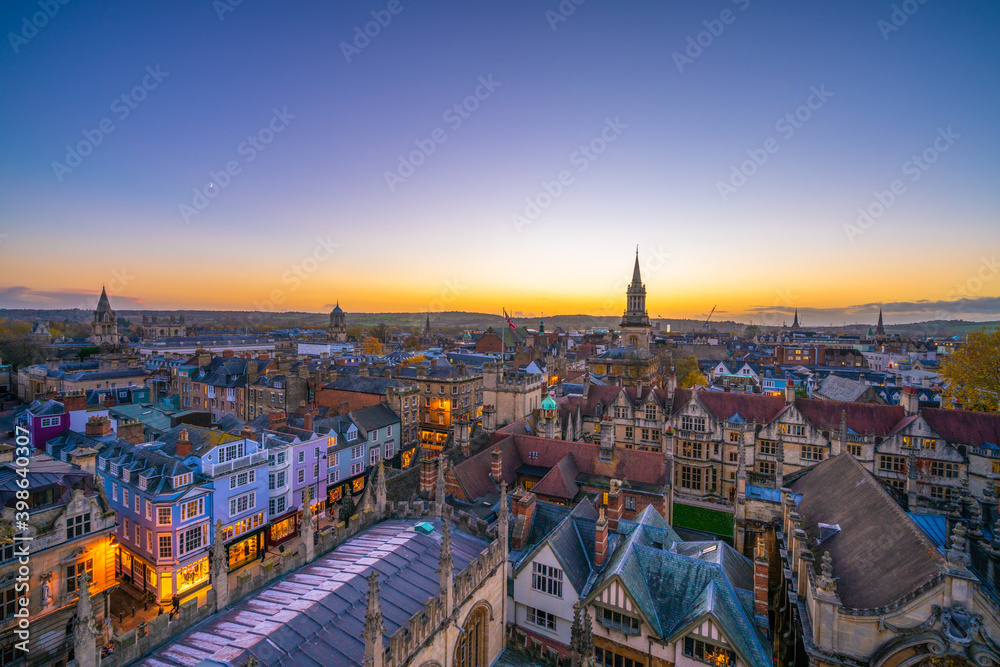 Φωτογραφία Cityscape of Oxford City. Oxfordshire, England, UK