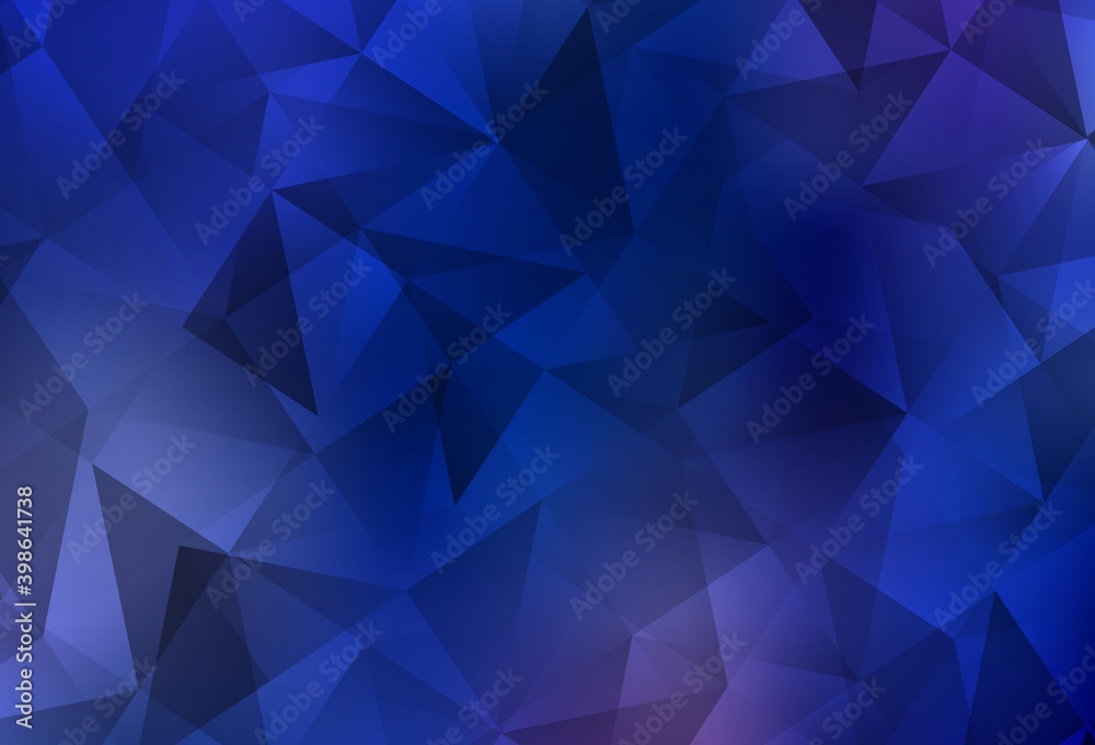 Light BLUE vector triangle mosaic texture. Light BLUE vector triangle mosaic texture.