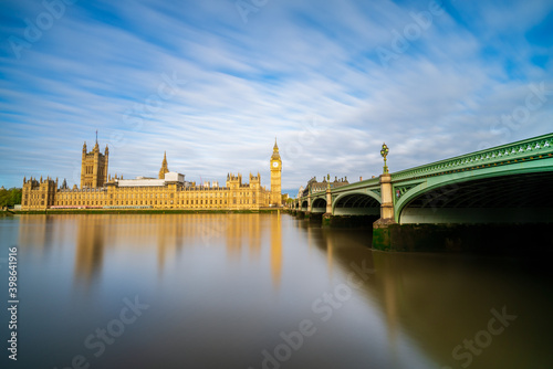 Big Ben  Parliament and Westminster bridge in London. England