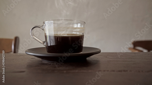  The dark coffee .Hot drinking low fat 