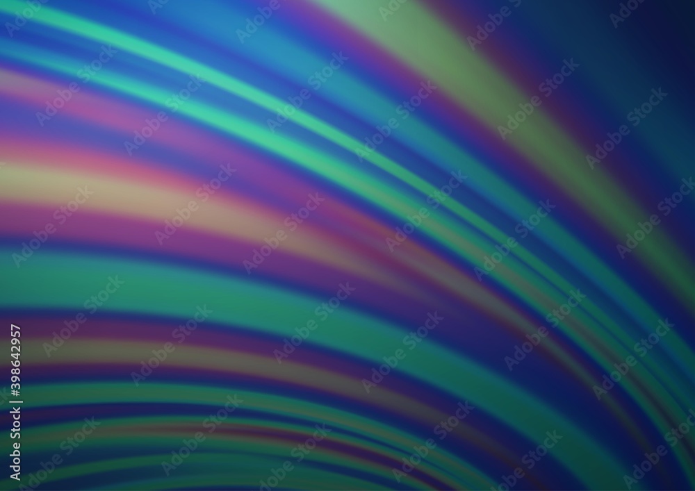 Fototapeta premium Light BLUE vector background with liquid shapes.