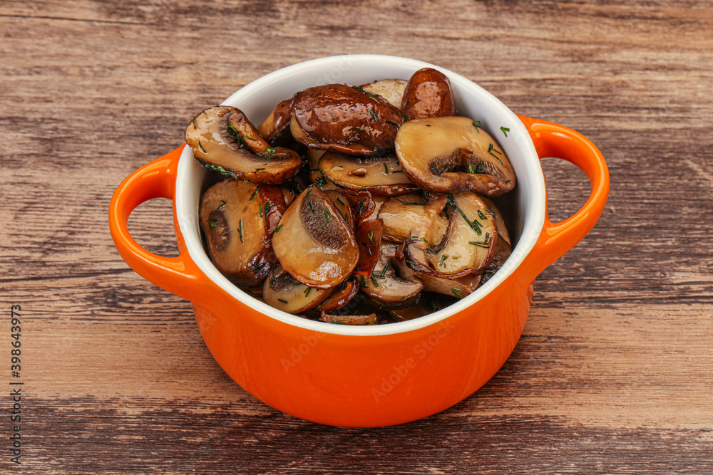 Roasted champignon with herbs and spices Roasted champignon with herbs and spices