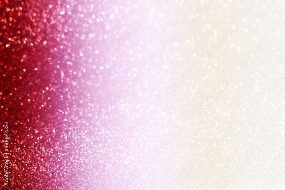 Red glitter bokeh circle glow blurred and blur abstract. Glittering shimmer bright luxury . White and silver glisten twinkle for texture wallpaper and background backdrop.
