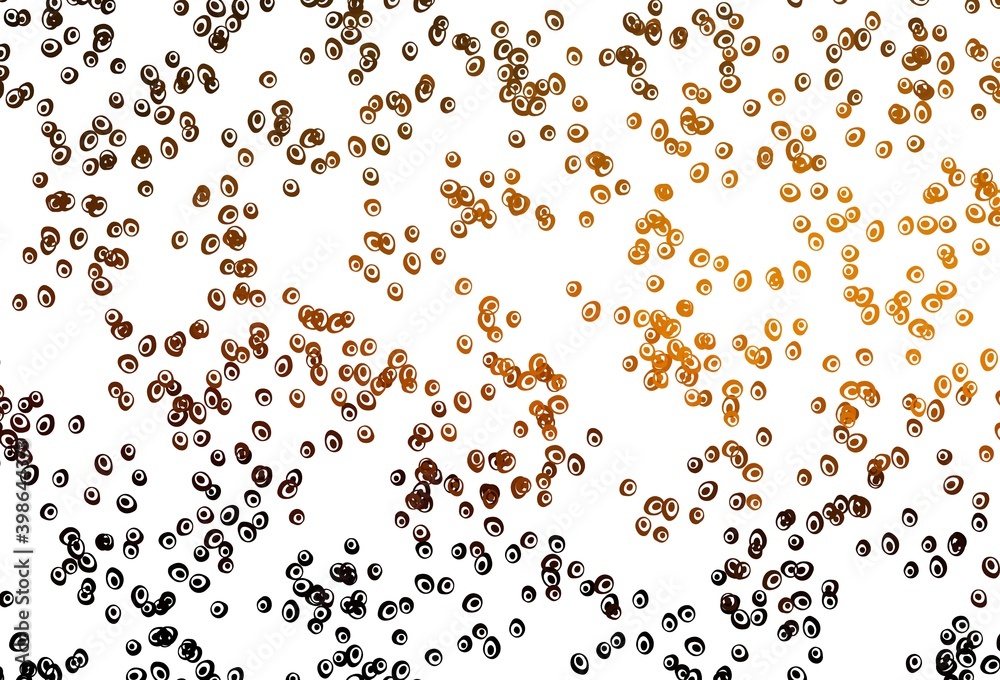 Light Orange vector template with circles. Light Orange vector template with circles.