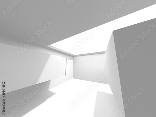 Abstract White Architecture Design Concept