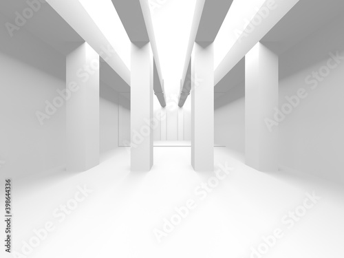 Abstract White Architecture Design Concept