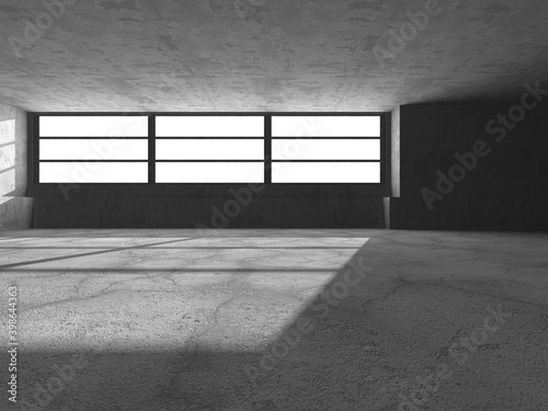 Dark Concrete Wall Architecture. Empty Room © VERSUSstudio