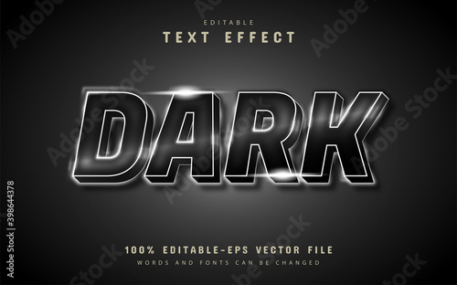 Dark text effect