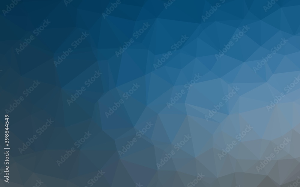 Dark BLUE vector shining triangular pattern. Creative illustration in halftone style with gradient. Completely new template for your business design.