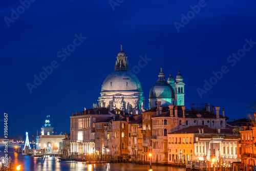 Dome of Basilica Santa Maria della Salute at Grand Canal in Venice, Italy