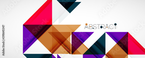 Set of vector triangle geometric backgrounds. Vector illustration for covers, banners, flyers and posters and other designs