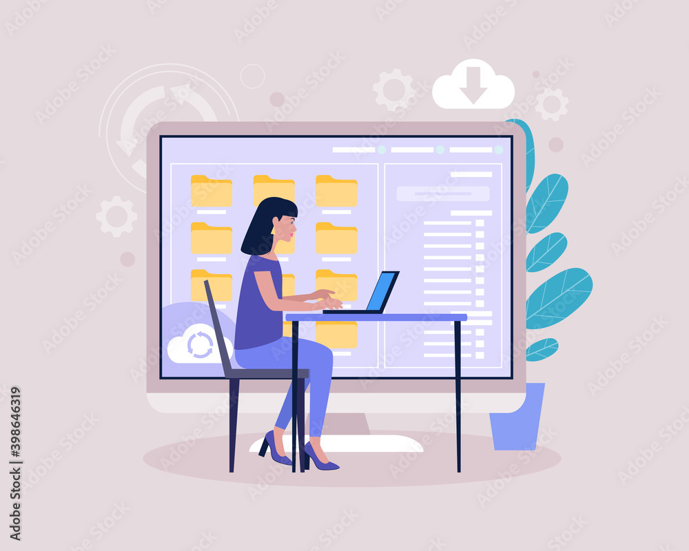 Cloud data storage concept Cloud data storage concept