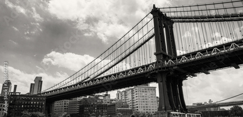 NEW YORK CITY - JUNE 2013: Manhattan Bridge on a sunny summer day