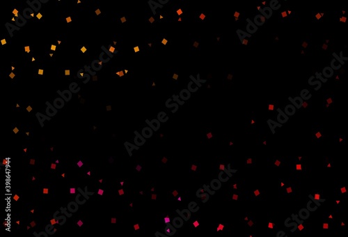 Dark Black vector cover in polygonal style with circles.