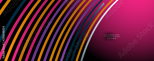 Abstract colorful lines vector background. Internet, big data and technology connections concept, abstract template